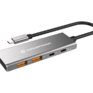 Hub CONCEPTRONIC USB-C a 2xUSB-C/2xUBC-A (HUBBIES15G)