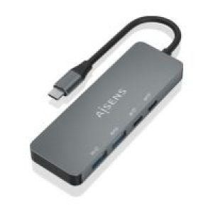 Hub AISENS USB-C a 2xUSB-A/2xUSB-C Gris (A109-0694)