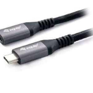 Cable EQUIP USB-C/M a USB-C/H 1m Negro (EQ128371)