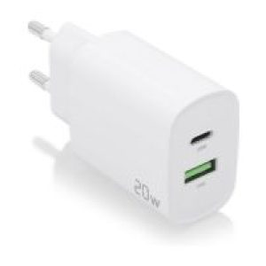 Cargador Pared AISENS 1xUSB-C 1xUSB-A 20W (A110-0754)