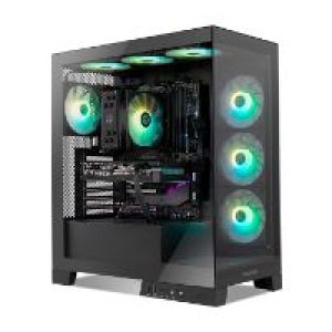 Caja NOX ARGB USB ATX mATX ITX Negra (NXHUMMERGLOCKBK)