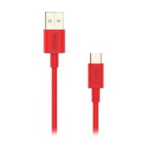 Cable NUBBEH Elisium USB-A/USB-C 1m Rojo (NBTCABLACR1)