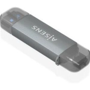 Lector Tarjetas AISENS USB-A/C 3.0 Gris (ASCR-2AC08-GR)