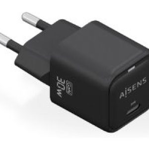 Cargador AISENS GaN 30W 1USB-C Negro (ASCH-30W1P019-BK)