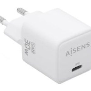 Cargador AISENS GaN 30W 1USB-C Blanco (ASCH-30W1P035-W)