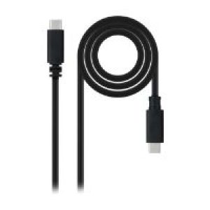 Nanocable USB-C/M a USB-C/M 1.5m Negro(10.01.2301-L150)