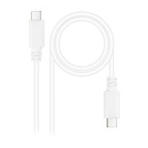Nanocable USB-C/M a USB-C/M 1m Blanco (10.01.2301-W)