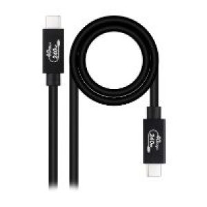 Nanocable USB-C 4.0 M/M 1m Negro (10.01.5001)