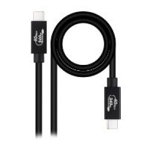 Nanocable USB-C 4.0 M/M 1.8m Negro (10.01.5002)