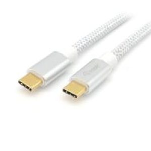 Cable EQUIP USB-C/M a USB-C/M 0.5m 100W Blanco (128355)