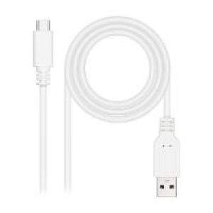 Nanocable USB-C/M a USB-A/M 50cm Blanco (10.01.2100-W)