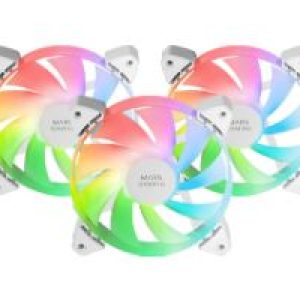 Ventilador Mars Gaming ARGB 12x12cm Blanc Kit 3 (MF3AW)