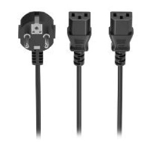 Cable CPU AISENS CEE7/M-2xC13/H 3m Negro (9A132-0865)