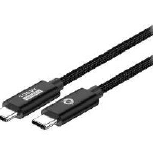 Cable CONCEPTRONIC USB-C M/M 100W 1.2m Negro(ETTA02B12)