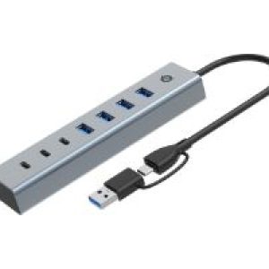 Hub CONCEPTRONIC USB-C 3.0 7p Gris (HUBBIES20G)