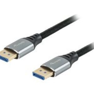 Cable EQUIP DP 2.1 M/M 16K 1m Negro/Plata (EQ119281)