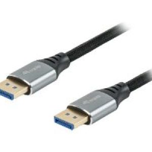 Cable EQUIP DP 2.1 M/M 2m Plata/Negro (EQ119282)