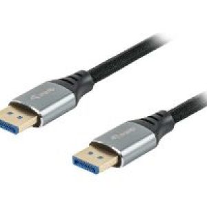 Cable EQUIP DP 2.1 M/M 16K 3m Plata/Negro (EQ119283)