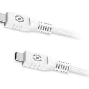 Cable CELLY USB-C a USB-C 1m 60W Blanco (USBCUSBCWH)