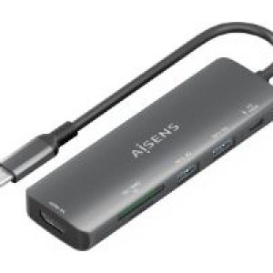 Docking AISENS 6en1 USB-C Gris (ASUC-6P023-GR)