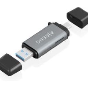 Lector Tarjetas AISENS USB-A/C 3.0 Gris (ASCR-2AC11-GR)