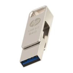 Pendrive HP HPFD206C 64Gb USB-A/C Plata (HPFD206C-A-64)