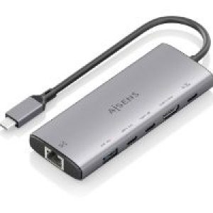 Docking AISENS 6en1 USB-C 4K/60Hz Gris (ASUC-6P030-GR)