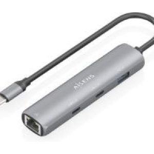 Dock AISENS USB-C a 1USB-A/2USB-C/1RJ45 (ASUC-4P040-GR)