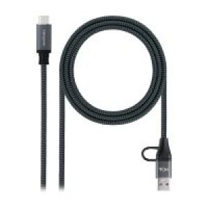Nanocable USB-C a USB-A+USB-C/M 1m (10.01.4111-COMB)