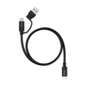 Nanocable USB-C+USB-A/M a USB-C/M 3m (10.01.4803)