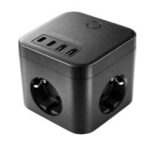Cargador Mars Gaming 3xSchuko 2USB-A 2USB-C (MDCUBE35)