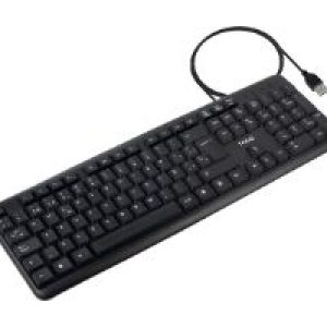 Teclado TooQ 104 Teclas USB 1.35m Negro (TQK-2002-B)