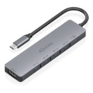 Docking AISENS USB-C a 4xUSB-A/1xHDMI (ASUC-6P047-GR)