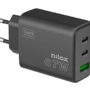 Cargador Pared NILOX 67W 1xUSB-A 2xUSB-C (NX65GANUSBC)