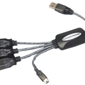 Hub CONCEPTRONIC 1xMiniUSB-B 4xUSB 2.0 Negro (CFLEXHUB)