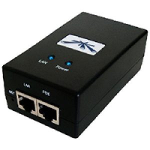 Inyector Ubiquiti 2xRJ45 48V PoE Negro (POE-48-24W-G)