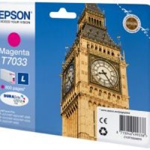 Tinta Epson T7033 Magenta 800 páginas (C13T70334010)
