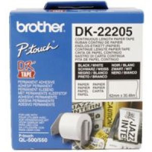 Cinta de Papel Continua Brother 62mm 30.48m (DK-22205)