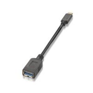 Nanocable USB-C/M a USB-A/H 15cm Negro (10.01.4201)