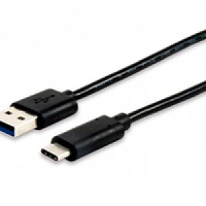 Cable EQUIP USB-A/M a USB-C/M 1m Negro (EQ12834107)
