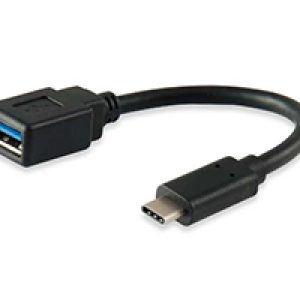 Cable EQUIP USB-A/H a USB-C/M 0.15m Negro (EQ133455)