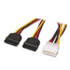 Nanocable 2xSATA a Molex (4-pin) 20cm (10.19.0101-OEM)