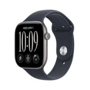 apple watch series 12 gps caja de aluminio gris espacial 46mm, color de correa azul marino correa deportiva talla m/l ( MJEJ4QL/A )