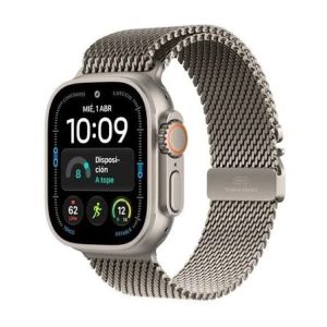 Apple Watch Ultra 4 GPS + Cellular Caja de Titanium natural 49mm, color de Correa Titanium natural pulsera Milanese Loop Talla M ( MJA94QL/A )
