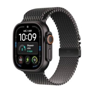 Apple Watch Ultra 4 GPS + Cellular Caja de Titanium negro 49mm, color de Correa negra Titanium pulsera Milanese Loop Talla M ( MJAV4QL/A )