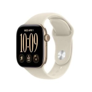 apple watch series 12 gps caja de aluminio dorado claro 42mm, color de correa arena correa deportiva talla m/l ( MJEE4QL/A )