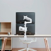 SOPORTE DE MESA TV/MONITOR AISENS 17 - 32 2 BRAZOS GIRATORIO/INCLINABLE HASTA 9KG WHITE - Imagen 2