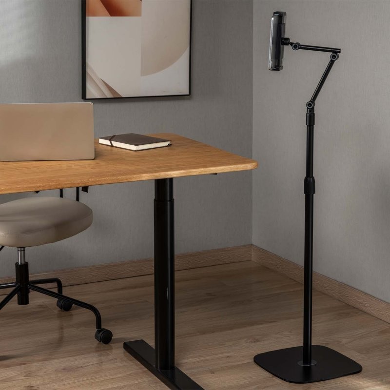 SOPORTE DE SUELO AISENS PARA TABLET 4.7-12.9 GIRATORIO/INCLINABLE BLACK - Imagen 3