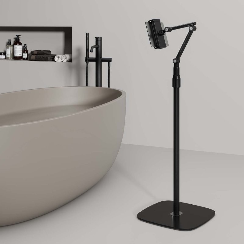 SOPORTE DE SUELO AISENS PARA TABLET 4.7-12.9 GIRATORIO/INCLINABLE BLACK - Imagen 4