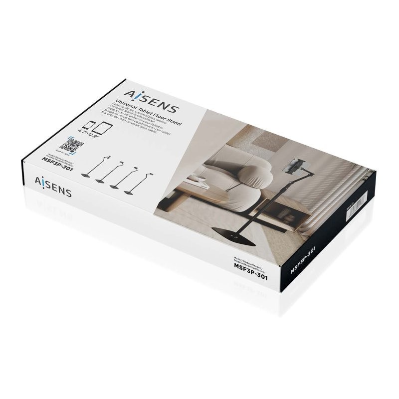 SOPORTE DE SUELO AISENS PARA TABLET 4.7-12.9 GIRATORIO/INCLINABLE BLACK - Imagen 5
